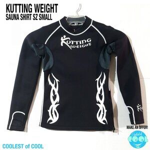 Kutting Weight Sauna Shirt Mens small Black Sweat Suit Shirt Long Sleeve Zip